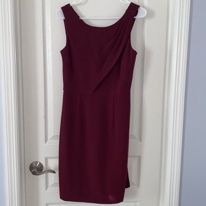 White House Black Market 4 Maroon Dress